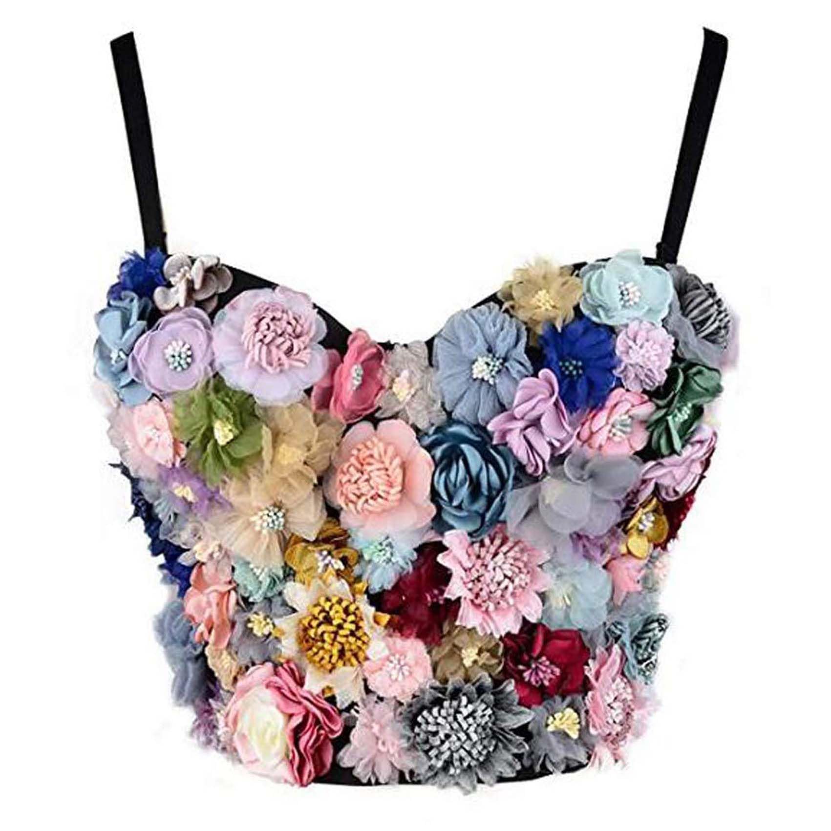 Women's Sequin Beads Bustier Crop Top Club Party Corset Top with Detachable Strap Corsage Schlanke Weste