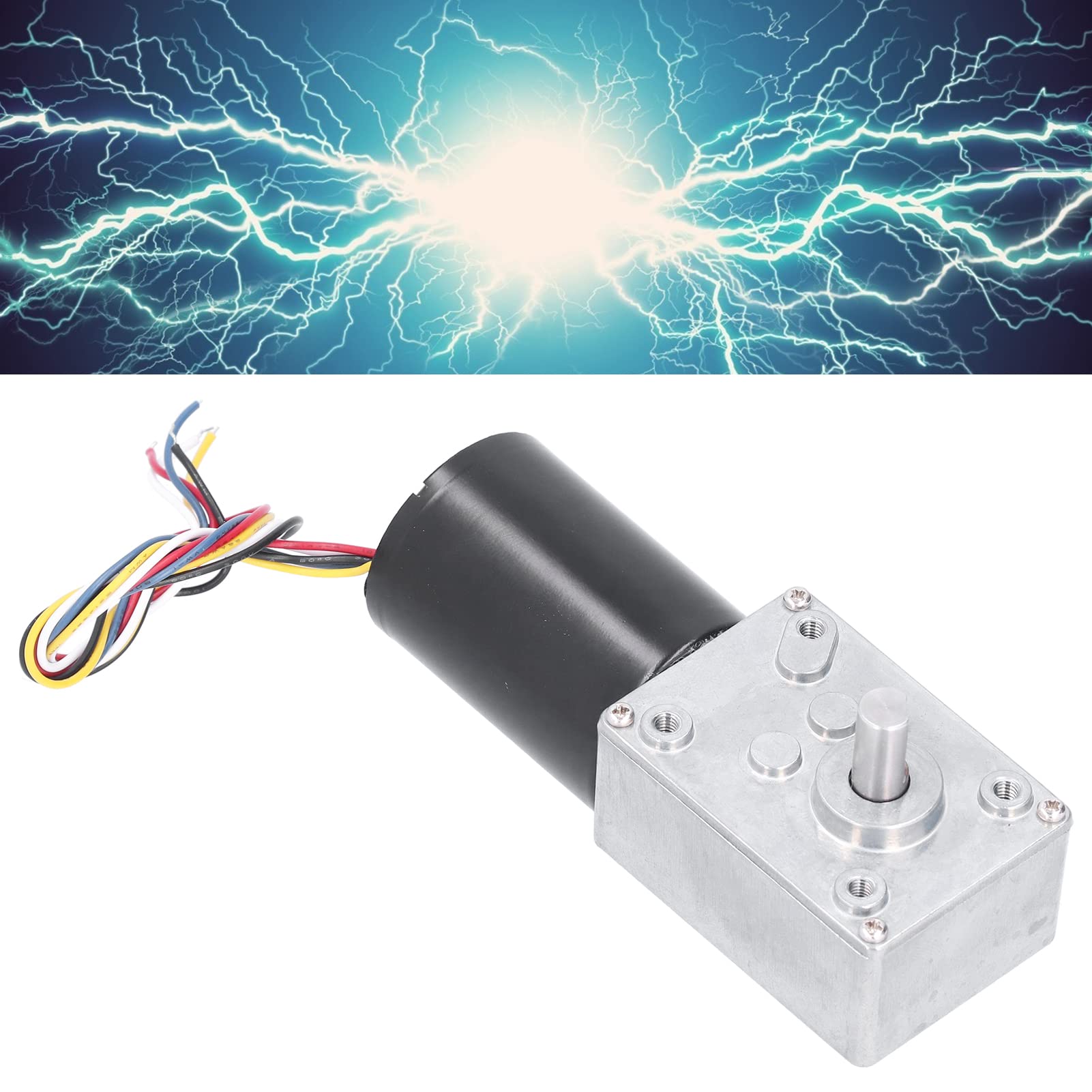 YWBL-WH DC Brushless Worm Gear Motor 24V High Torsion Electric Motor PWM (160RPM), Geared Motor