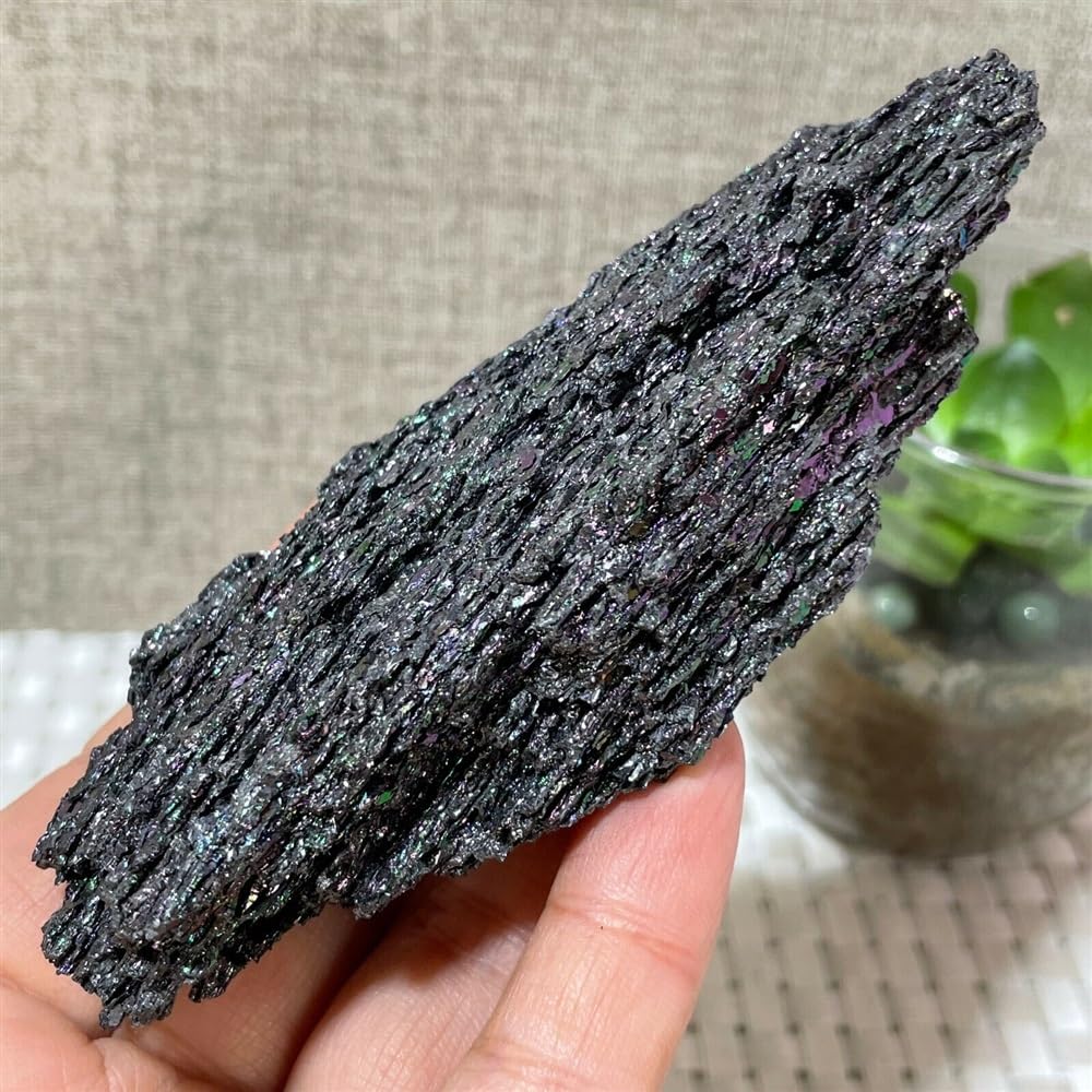 YLQUXEUV Aura Quartz Crystal Titanium Bismuth Silicon Cluster Rainbows Stones and Minerals Ornaments (Size : 200-300g)