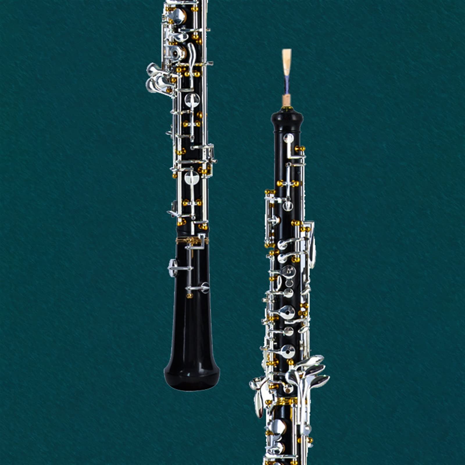 Oboe Strumento A Fiato in Legno Oboe Ebony Pipe Body C Key con Pilastri Dorati E Chiavi d'Argento Adatte per Il Gioco Professionale