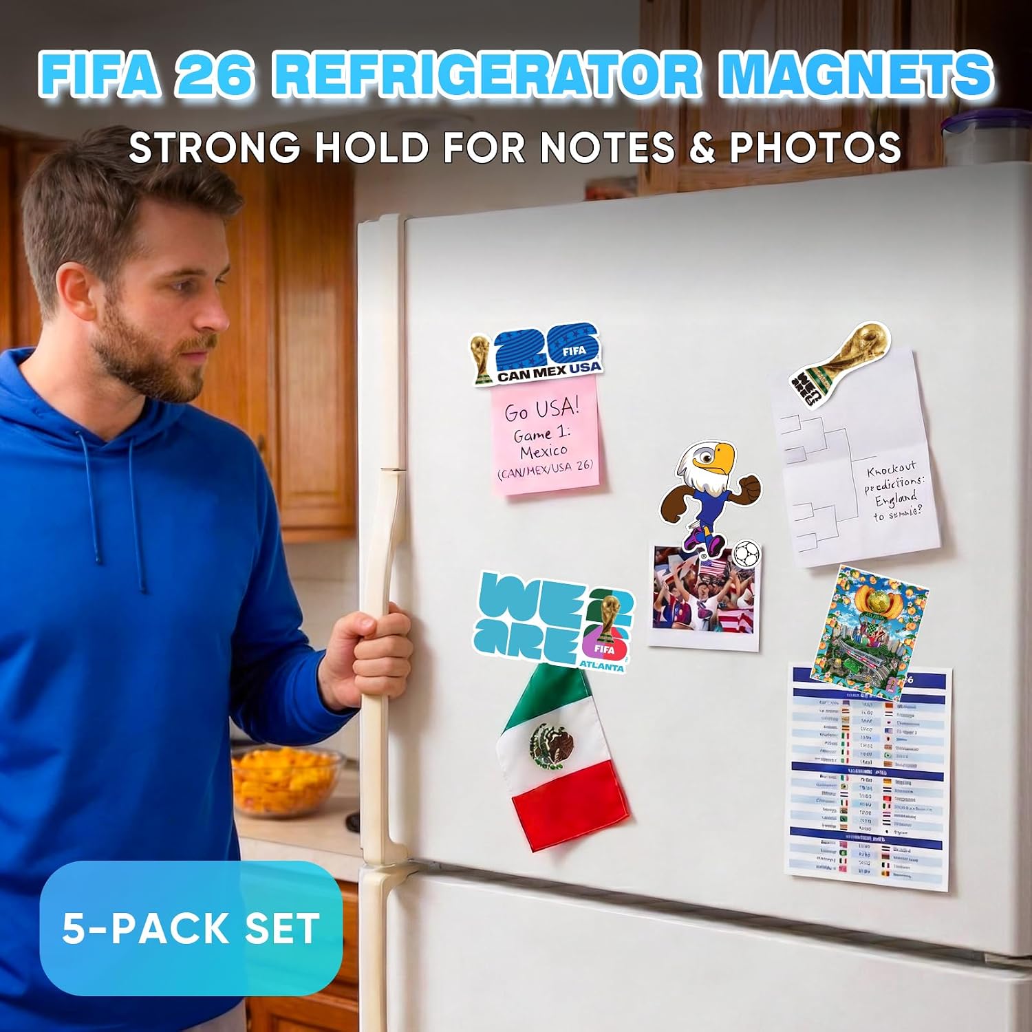 MESUCA FIFA 2026 World Cup Fridge Magnet Strong Hold Magnet image 4