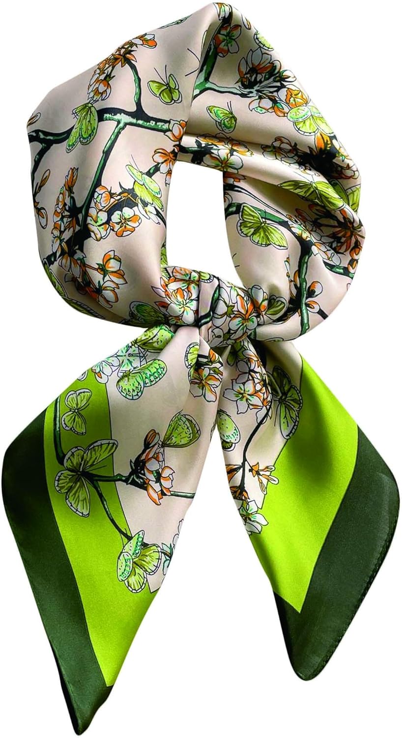 Silky Scarf for Women Lightweight Satin Bandanas Neck Hair Wrap For Sleeping Head Scarves 27.5"