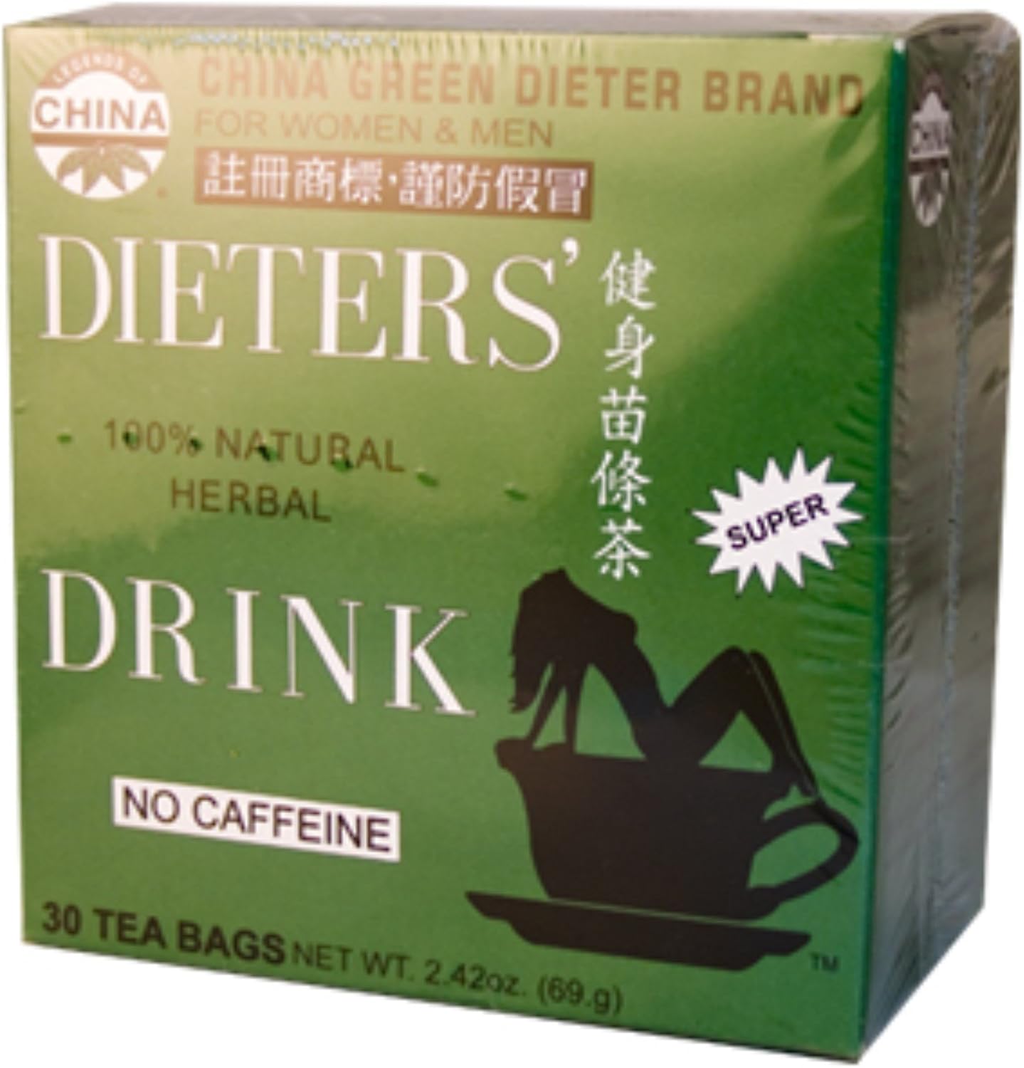 Dieter Herbal Drink 30 Plus 2 Tea Bags, Regular Strength Health & Household