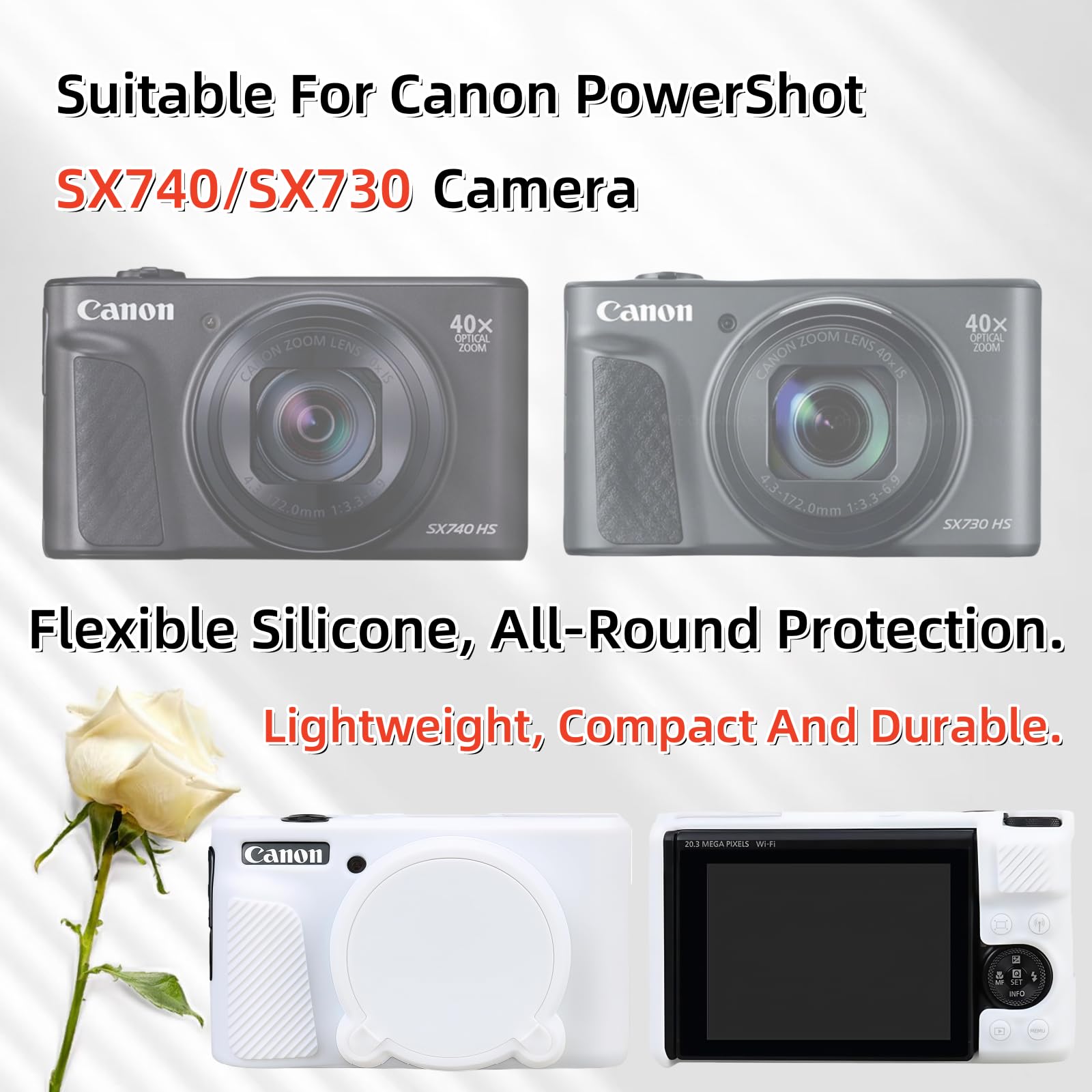 Canon SX730 HS ブラック 訳あり（レンズ蓋に不具合）動作OK Canon Powershot SX740HS with Case Black