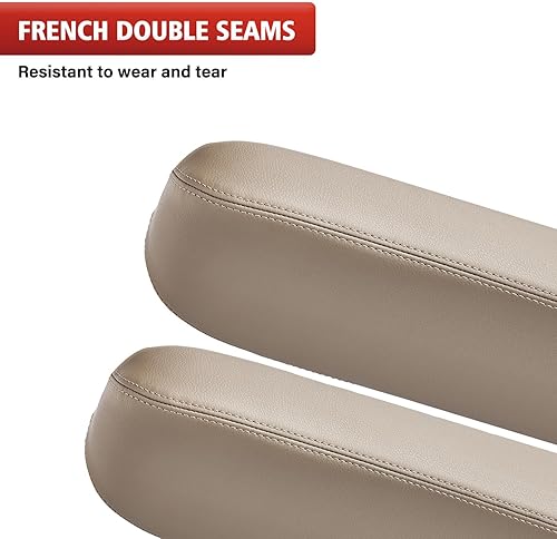 Miniatura 6 de KBH Funda para reposabrazos de asiento para Ford F250 F350-F550 Lariat 1999-2007, F250 F350 F450 XLT Sport 2002-2006, Ford Excursion Limited XLT