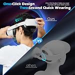 Upgrade Adjustable Head Strap Compatible with Quest 3S / Quest 3, One Click Stretch and Retract Design, Enhanced Comfort and Gaming Immersion VR Accessories for Oculus/Meta Quest 3S 2024