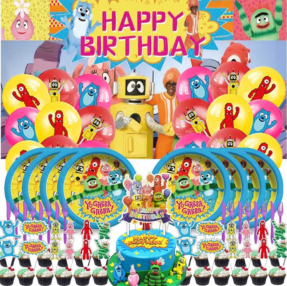 Amazon.com: BEBITZ Yo Gabba Gabba Party Supplies Plates Decorations ...
