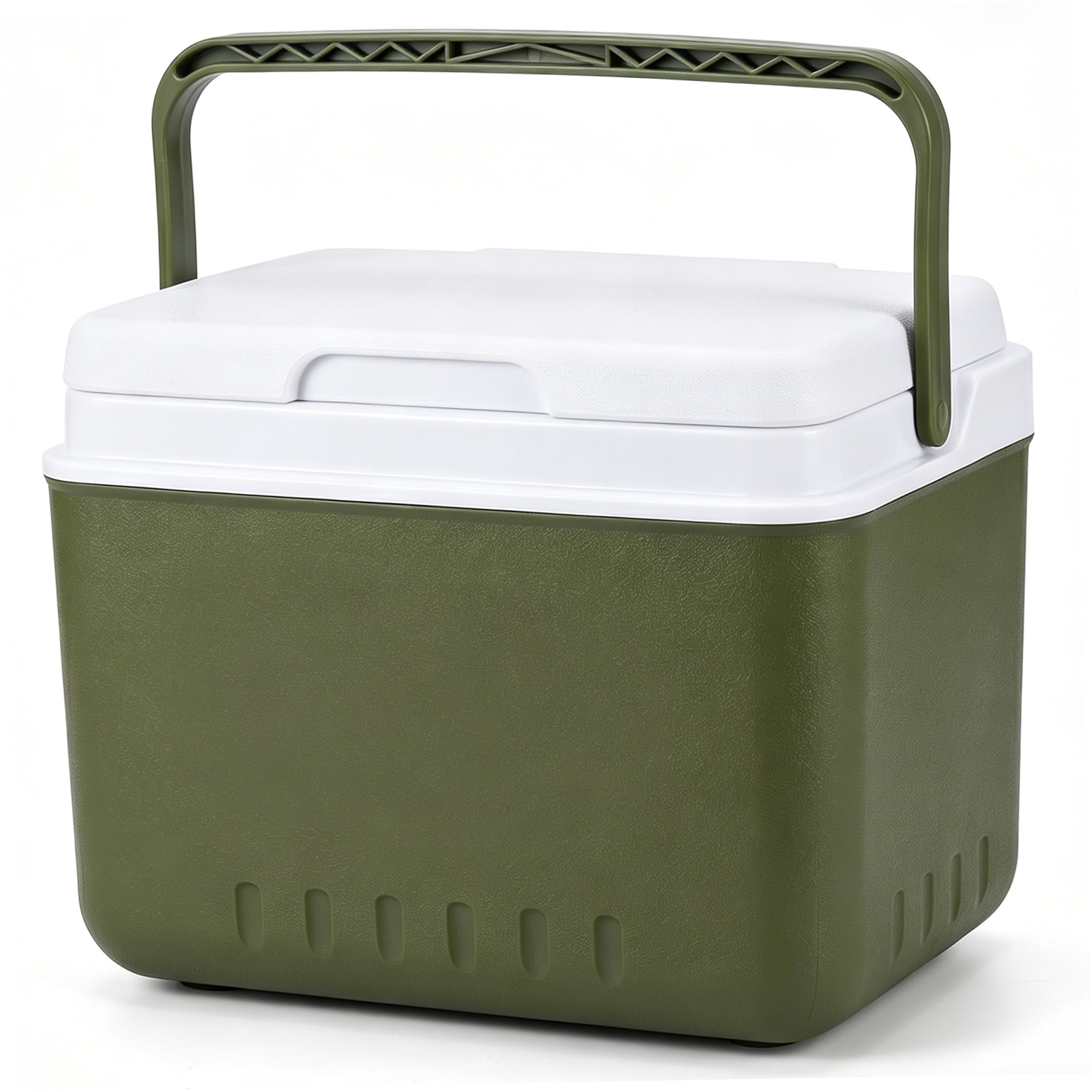 Hielera aislada, portátil de 6 litros con aislamiento y asa de larga duración, caja térmica dura para uso caliente y frío para camping, pesca, viajes, color verde