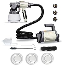 Tilswall Pistola a Spruzzo per Verniciare Shark 800 Pistola a Spruzzo Elettrica con 4 Ugelli in Rame e Filtro, 1200 ML, MIN, 3 Modalità di Pittura, Contenitore 1300 ML, Facile da Usare e da Pulire