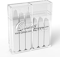 Vista 6 de 60 Plastic Collar Stays for Men's Dress Shirts with Storage Holder – 4 Assorted Sizes