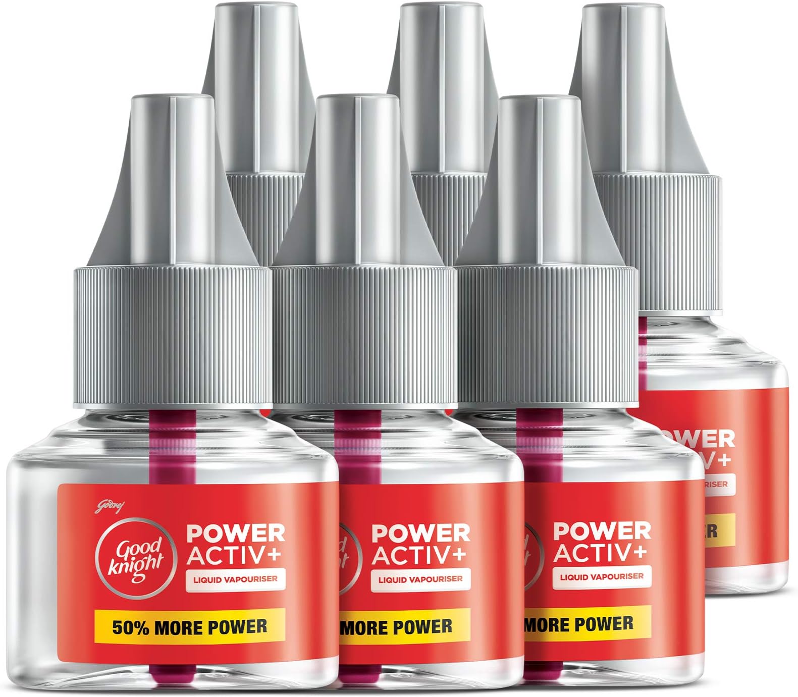 Good Knight Power Activ+ Liquid Vaporiser Pack Of 6 (45ml Each) | 2x Faster Than Before | Mosquito Repellent Refill | India s Most Powerful Liquid Vaporizer