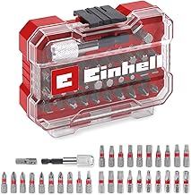 Original Einhell XS-CASE 32-Piece Bit Set (25 mm Bits, 60 mm Quick Change Bit Holder, Adapter with Hex to 1/4 Inch Drive Including Storage Box)