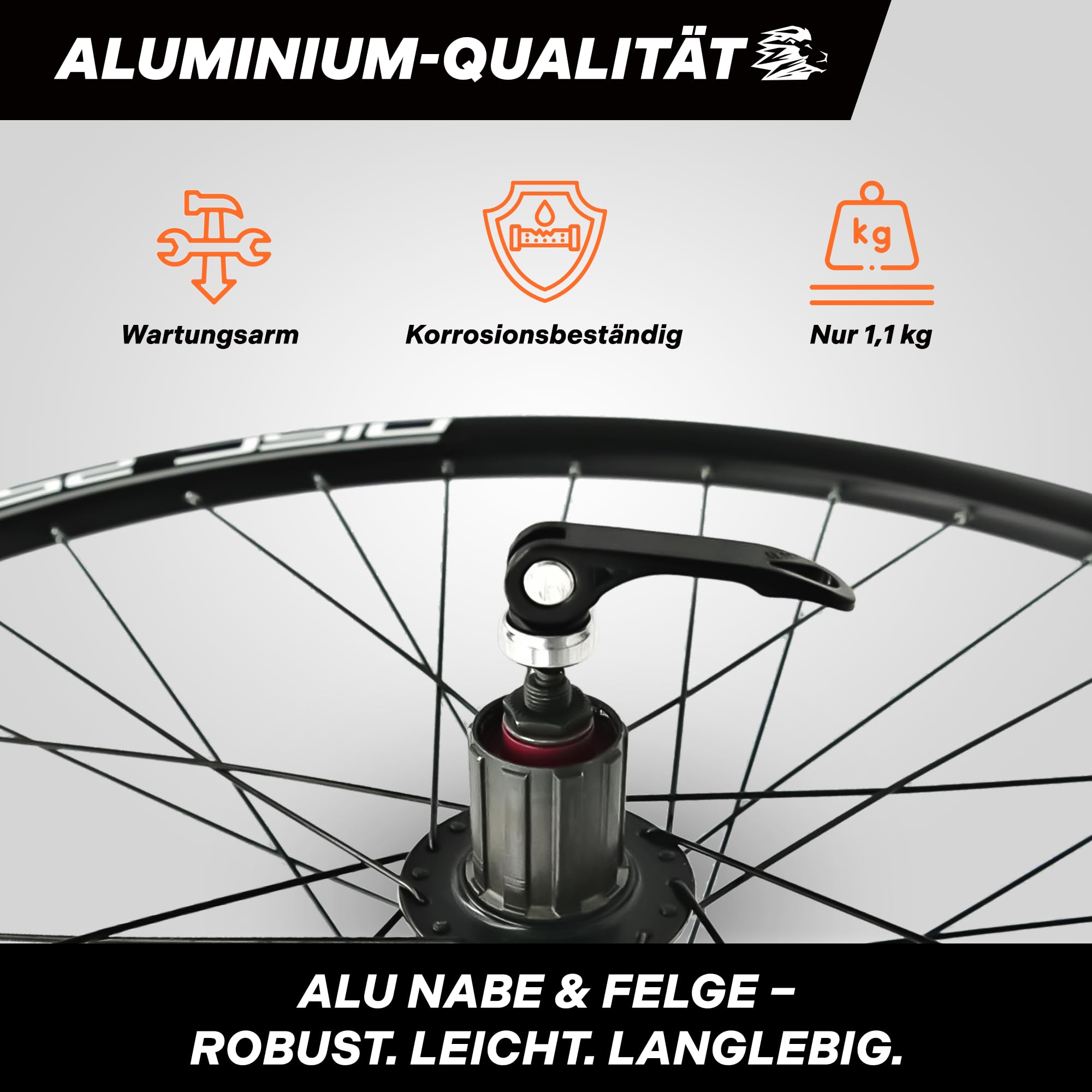MTB Hinterrad 27,5 Zoll Fahrrad Laufrad - Scheibenbremse 6-Loch - QR 9/10×135 - Shimano HG 8-9-10-11-Fach – Alu Felge & Nabe - 36 Speichen - Schwarz - LOEVELOSI