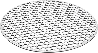 CIMAXIC Grelha de aço inoxidável Grelha de metal para acampamento churrasco Kabob Grill redonda rede de churrasco assado churrasco churrasco vegetal grelha grelha redonda rede grelha tapete de metal para fazer chá