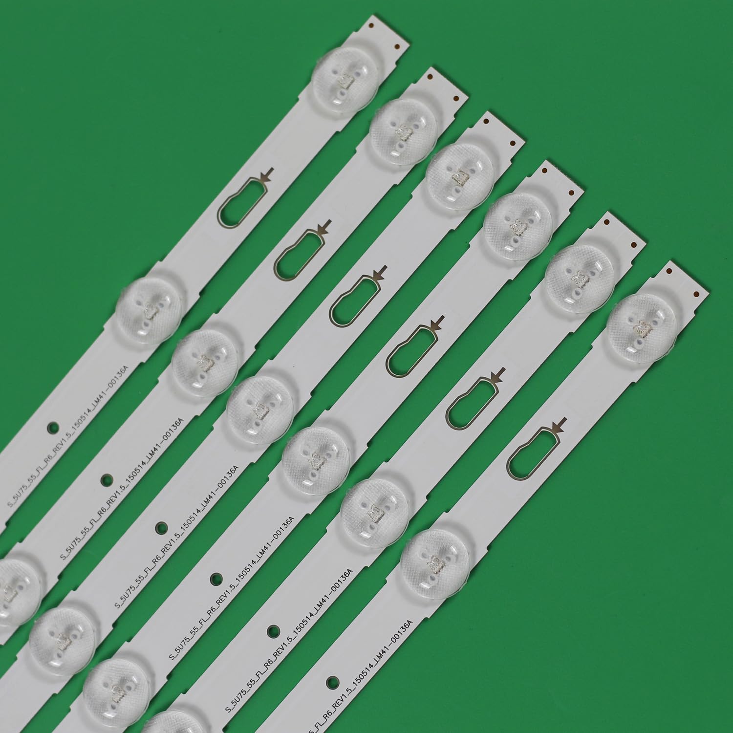 Tira de retroiluminación LED Compatible Fit For televisores Samsung de 55" (UE55JU7000, UE55JU7500, S_5U75_55_FL, UE55JU6740, LM41-00136A, LM41-00135A, BN96-34798A y 34797A).