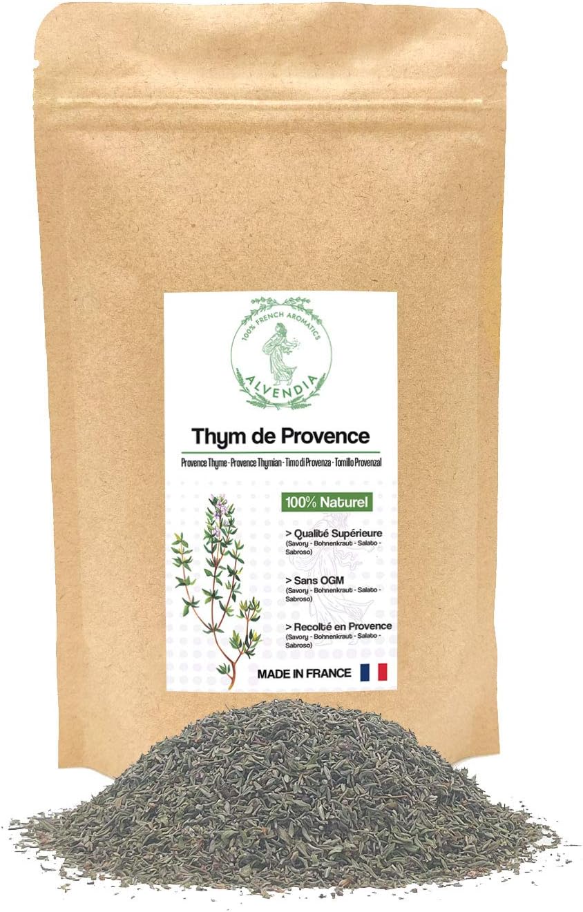 Thyme from Provence - Grown and Harvested in the South of France - Pack of 100 grams / 3.52 oz