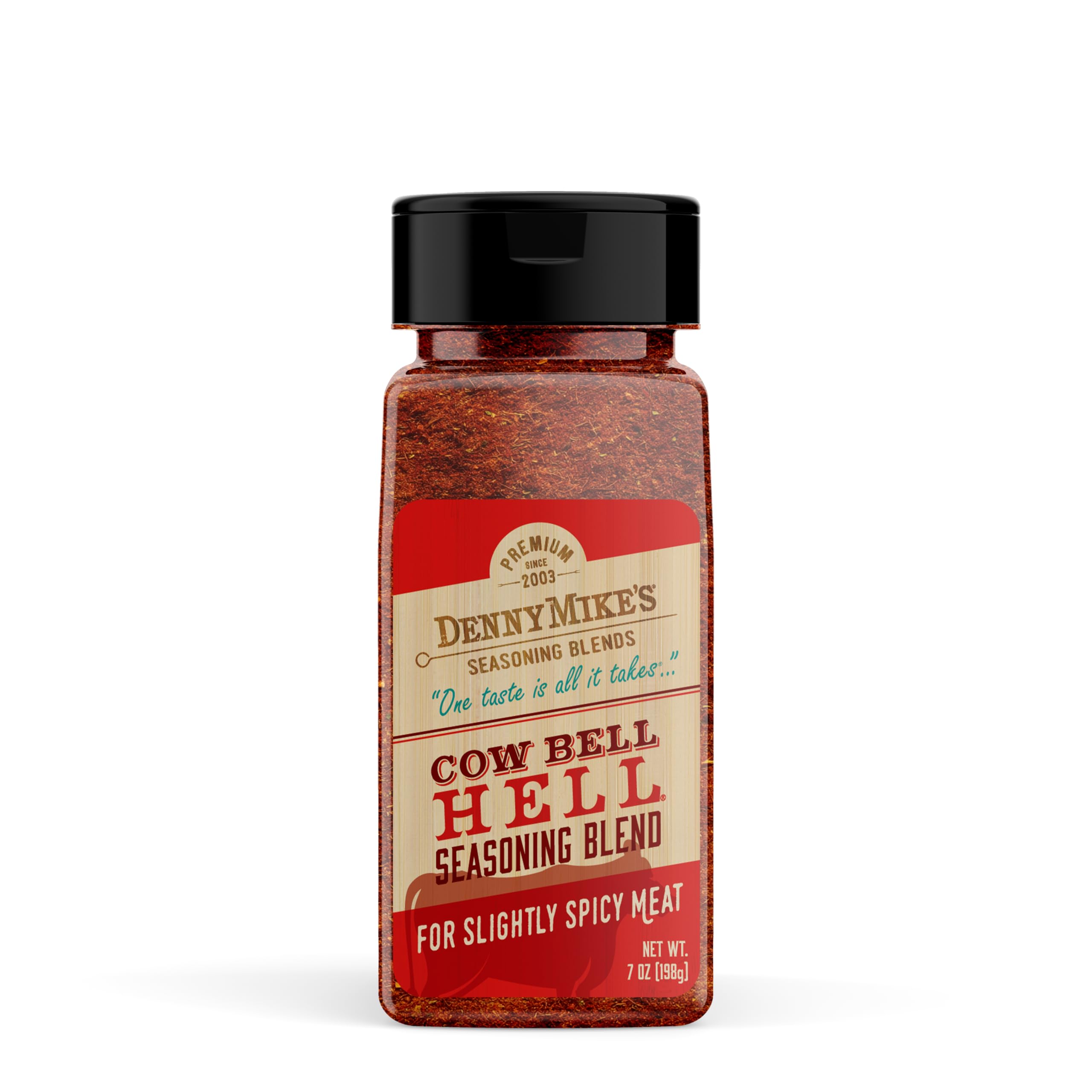 DennyMike’s Cow Bell Hell Rub 7 oz – Bold Barbeque Seasoning Blend | Gluten-Free Grill & Smoke Dry Rub for Meat & BBQ