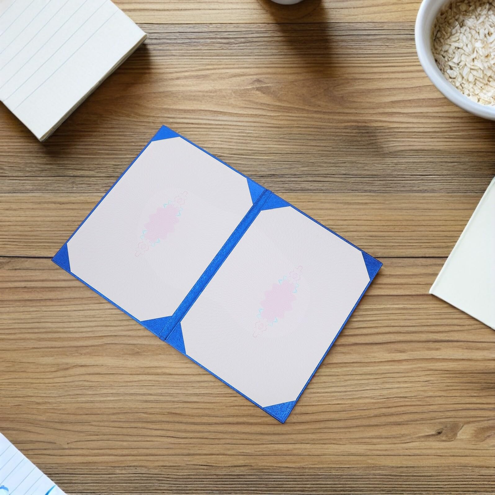 Veemoon Blauer Dokumentenordner als Abschlussgeschenk mit Elegantem Präsentationsdesign und Professionellem Schutz aus Papier für Zeugnisse und Zertifikate im Büro oder Beim Transport