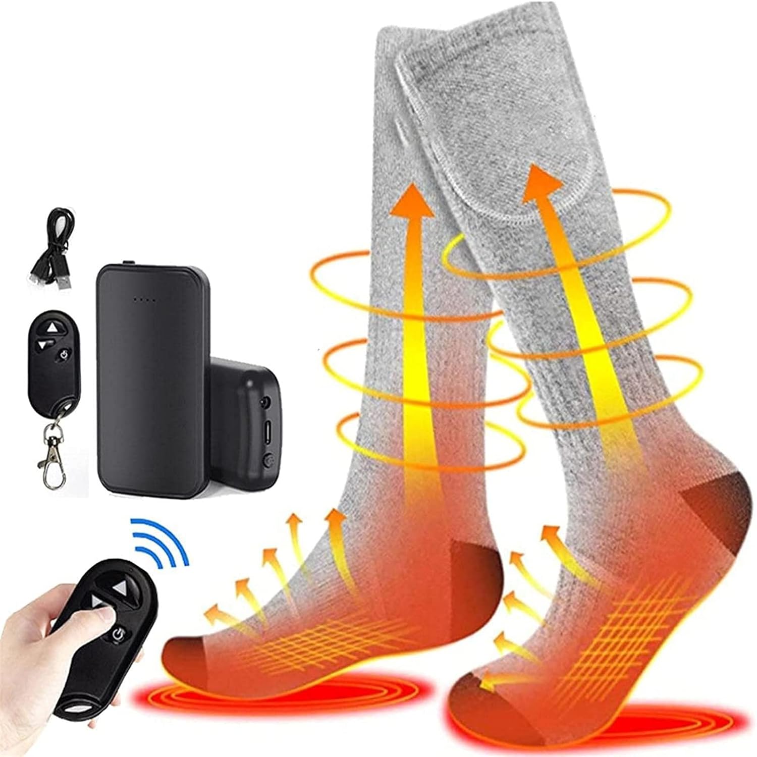 BATlaM Rechargeable Battery Socks 4000Ma Battery Operated Heated with 3