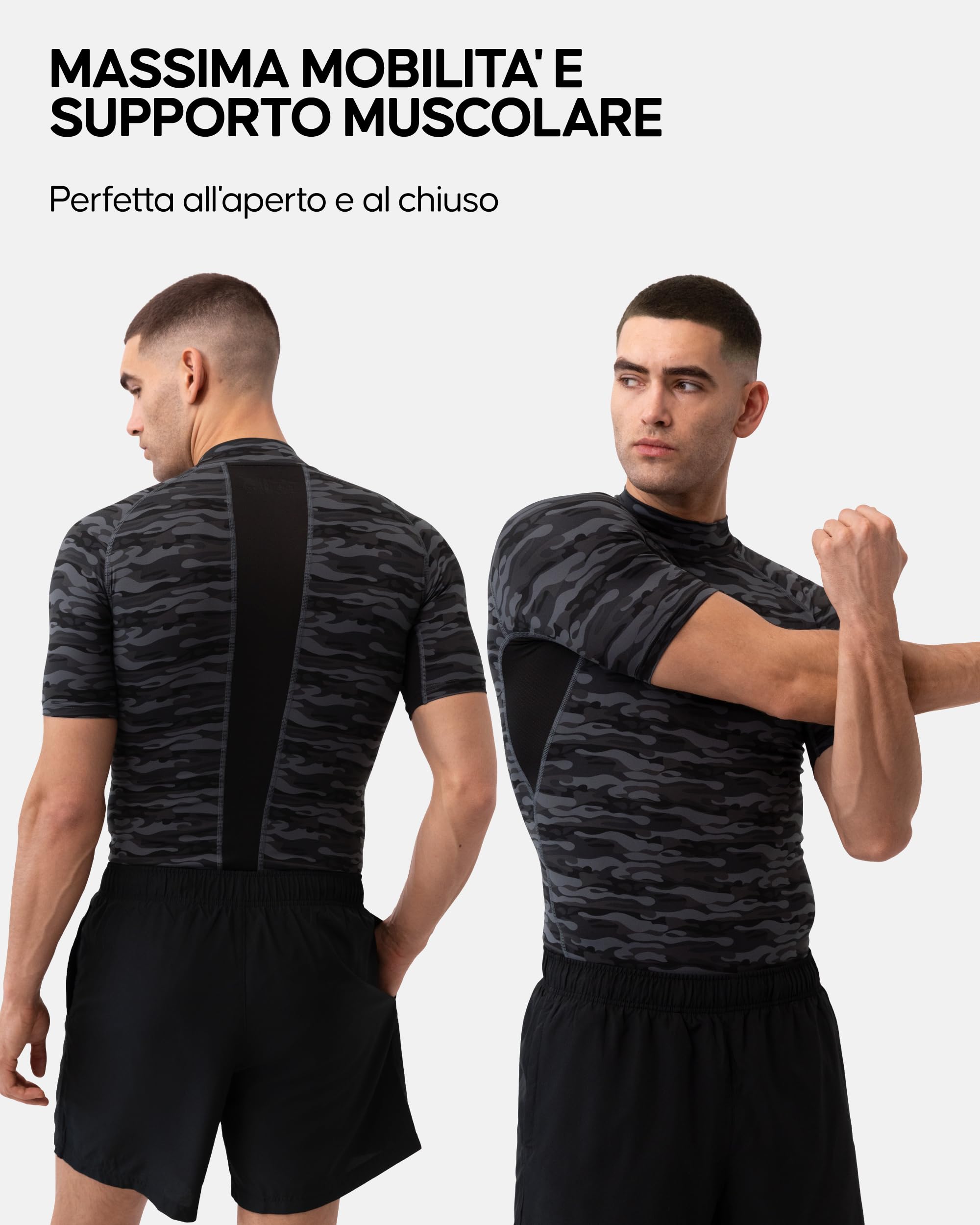 DANISH ENDURANCE Maglia Compressione Uomo Maniche Corte, Traspirante e Quick-Dry, Maglietta Sportiva Uomo Palestra, Running e Ciclismo, 2 Pezzi