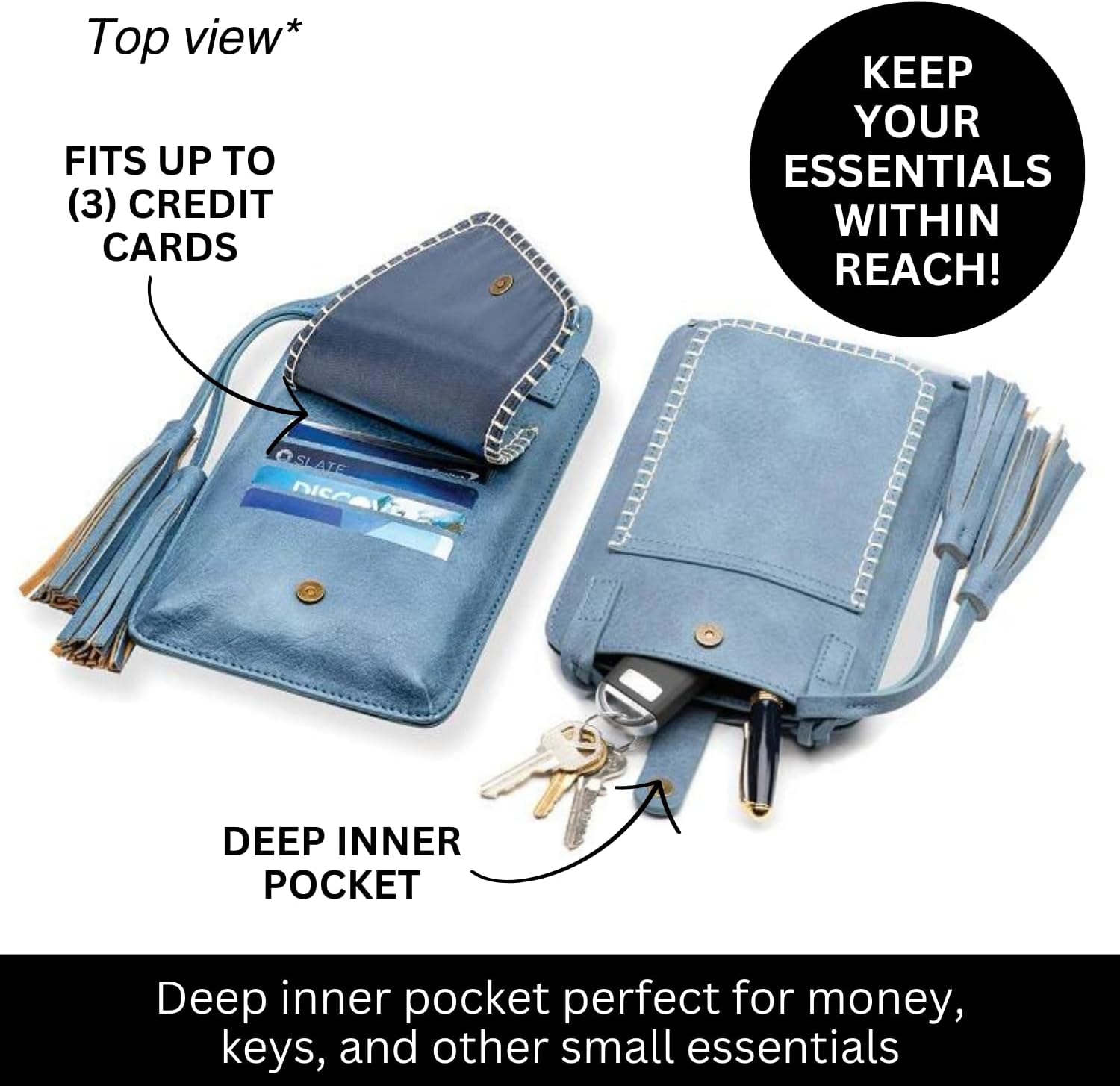 Save the Girls Crossbody Purse (Coffee) - Touchscreen Phone Bag and Phone Strap Crossbody, Stylish and Lightweight (Free Spirit) - Image 6