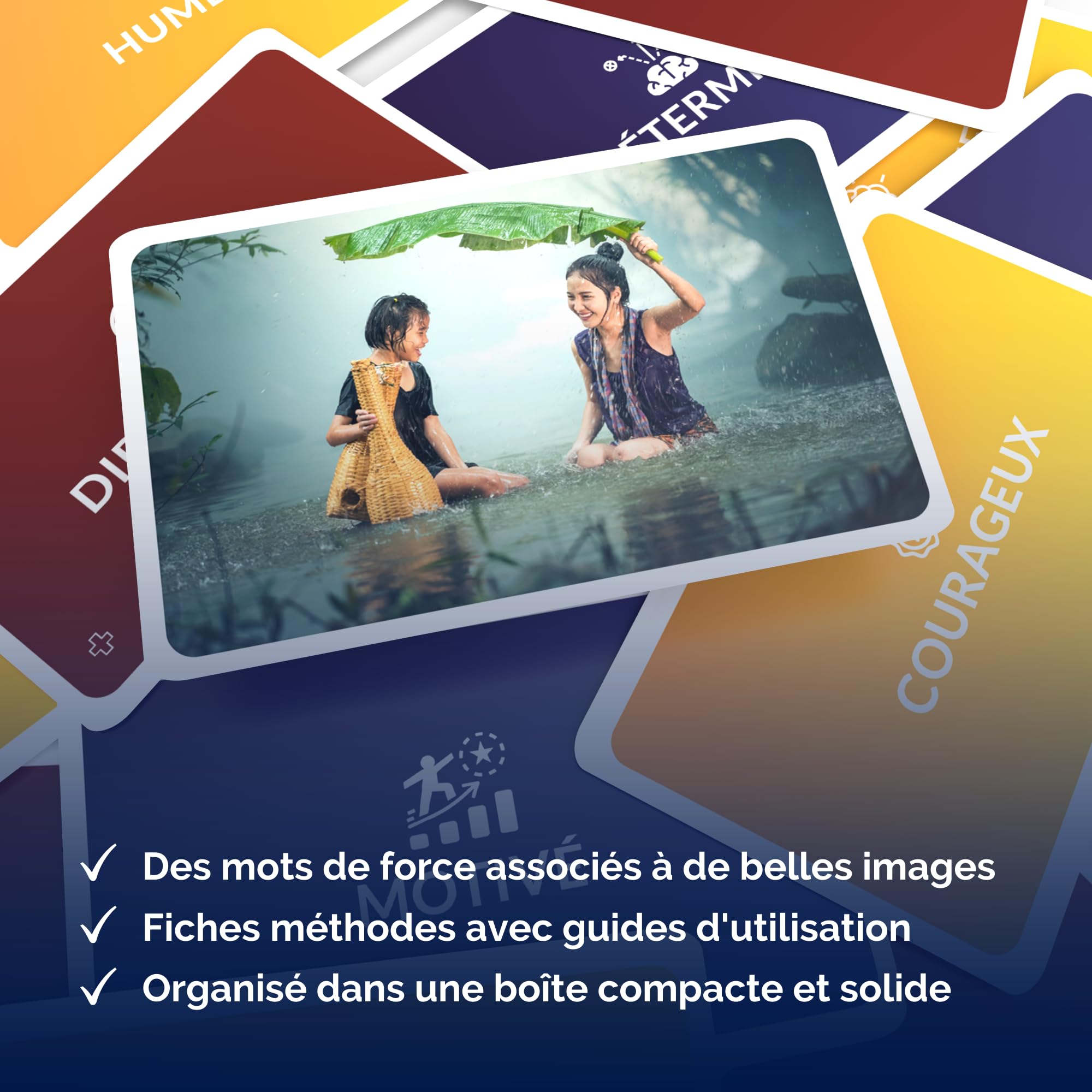 metaFox Cultivez vos forces - 52 cartes des forces pour le coaching, la thérapie, les ateliers et le team building - Pour le développement personnel et la construction d'équipe.