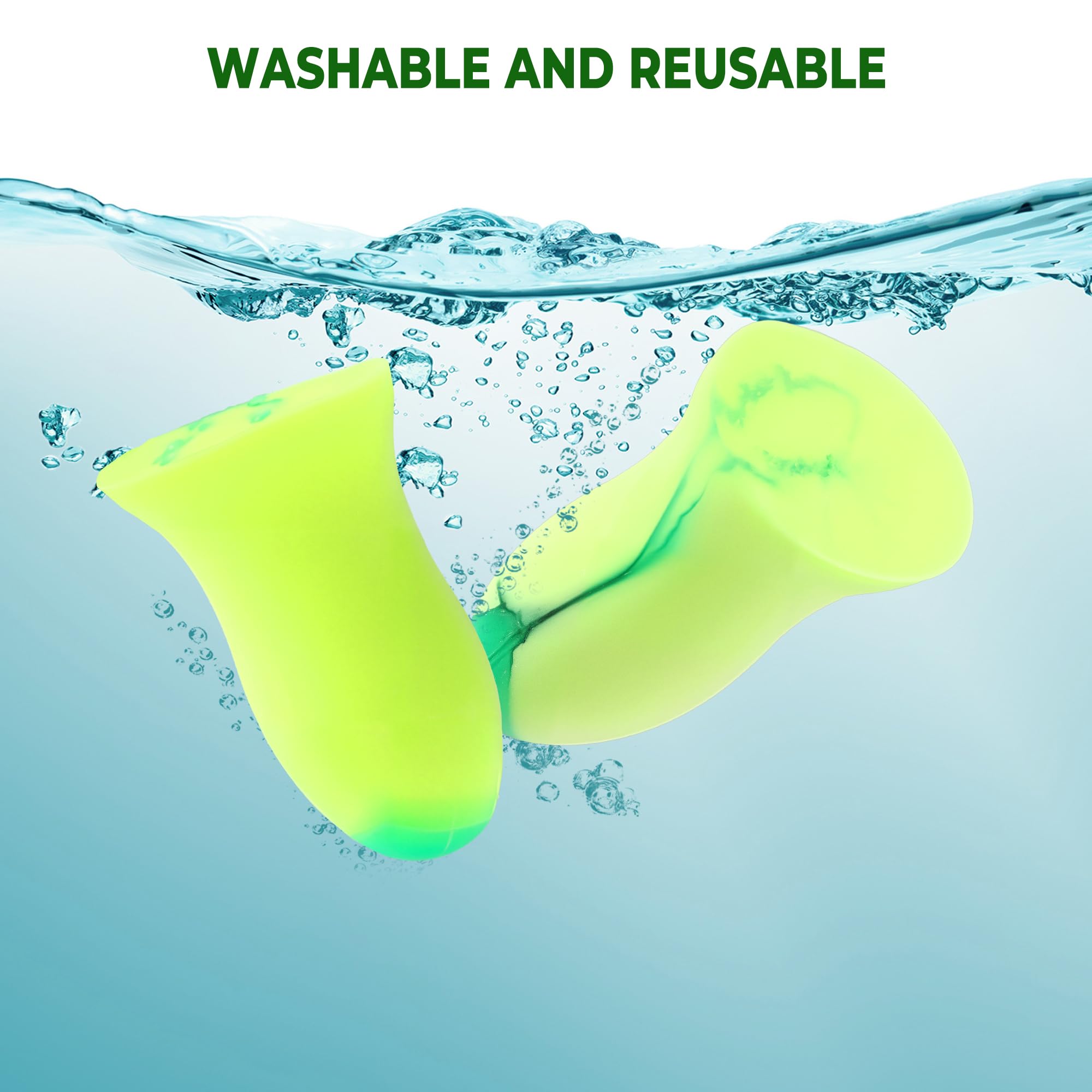 Tapones para los oídos de espuma suave, 34 dB más alto NRR, envueltos individualmente, reutilizables, 10 pares para dormir, ronquidos, ruido fuerte, viajes, conciertos, estudio, trabajo