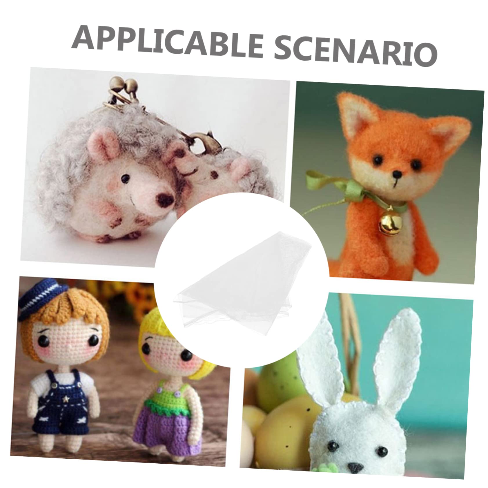 HOMSFOU 1set DIY Wool Felt Gauze for Crafting Durable Material for Needle Felting and Wet Felting Projects Creates Firm Work Surface for Handmade Crafts 3pcs