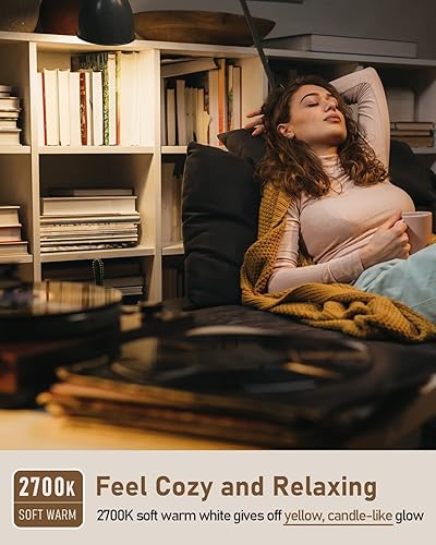 Miniatura 6 de Leools Bombilla LED T10 de 6 pulgadas, base E26, ópalo mate, porcelana, blanco cálido, 2700 K, regulable, Edison 8 W, bombilla tubular LED, 600