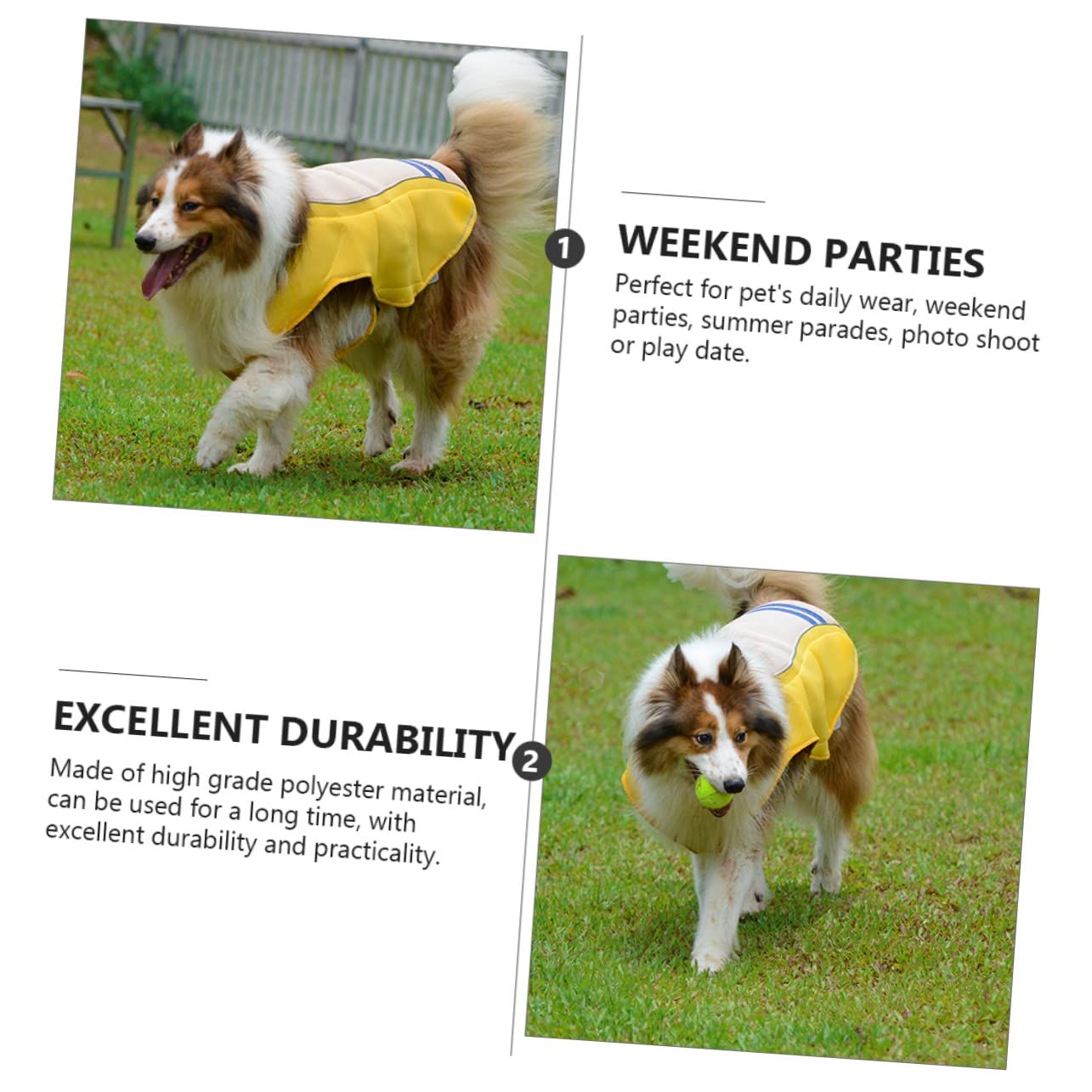 Toddmomy Gilet Rafraîchissant Gilet Solaire Pratique en Polyester pour Chien Jaune pour Animaux, pour Promenade Estivale et Port Quotidien