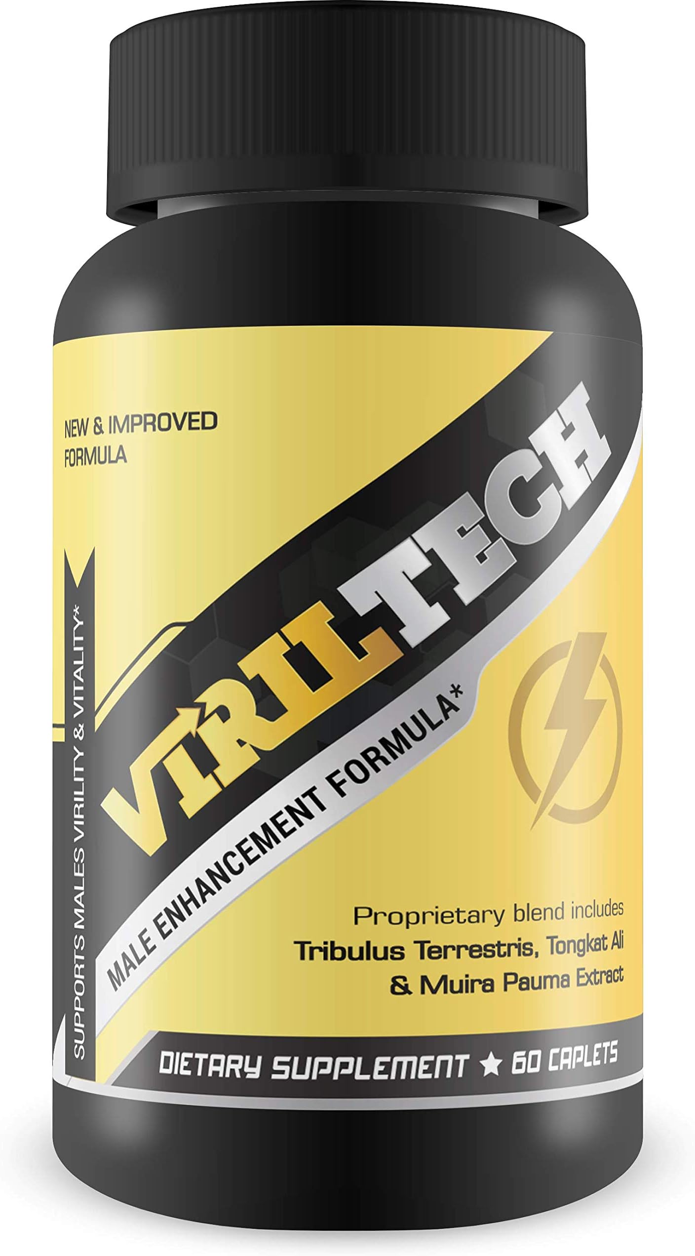 Viril Tech - Supports Male Virility & Vitality - with Tribulus Terrestris, Tongkat and Maca Extract - 60 Capsule Dietary Supplement