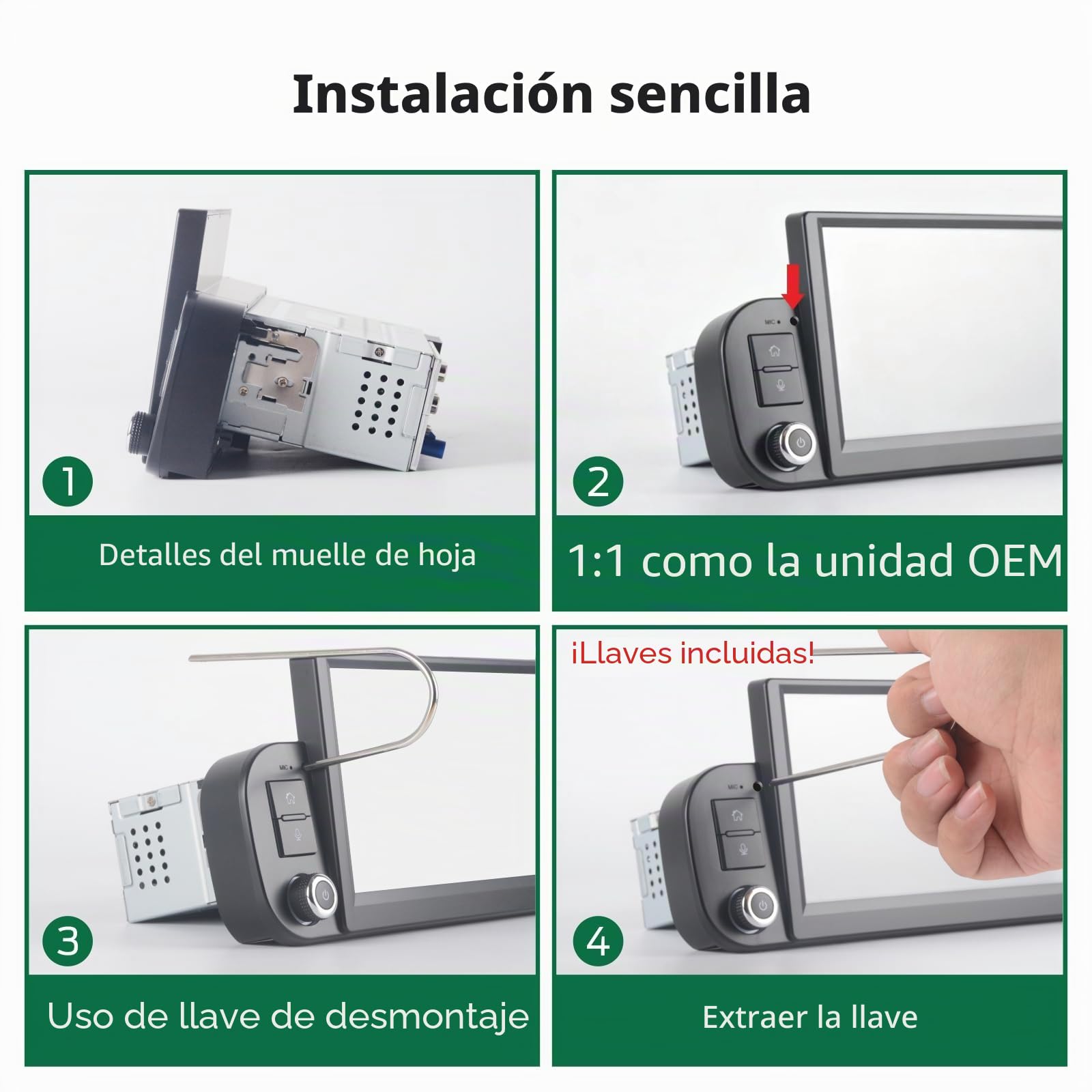 Radio de Coche Linux para Fiat Panda 2013-2025 con CarPlay inalámbrico y Android Auto, Arranque en 2 Segundos, Controles físicos, Sonido de Calidad OEM, Puerto ISO Plug & Play