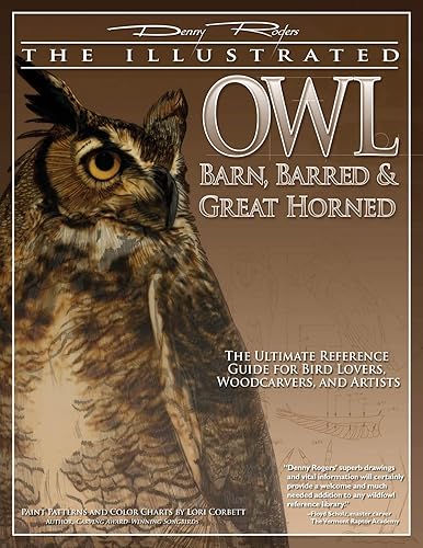 The Illustrated Owl: Barn, Barred &amp; Great Horned: The Ultimate Reference Guide for Bird Lovers, Woodcarvers, and Artists (Fox Chapel Publishing) With Paint Patterns and Color Charts by Lori Corbett