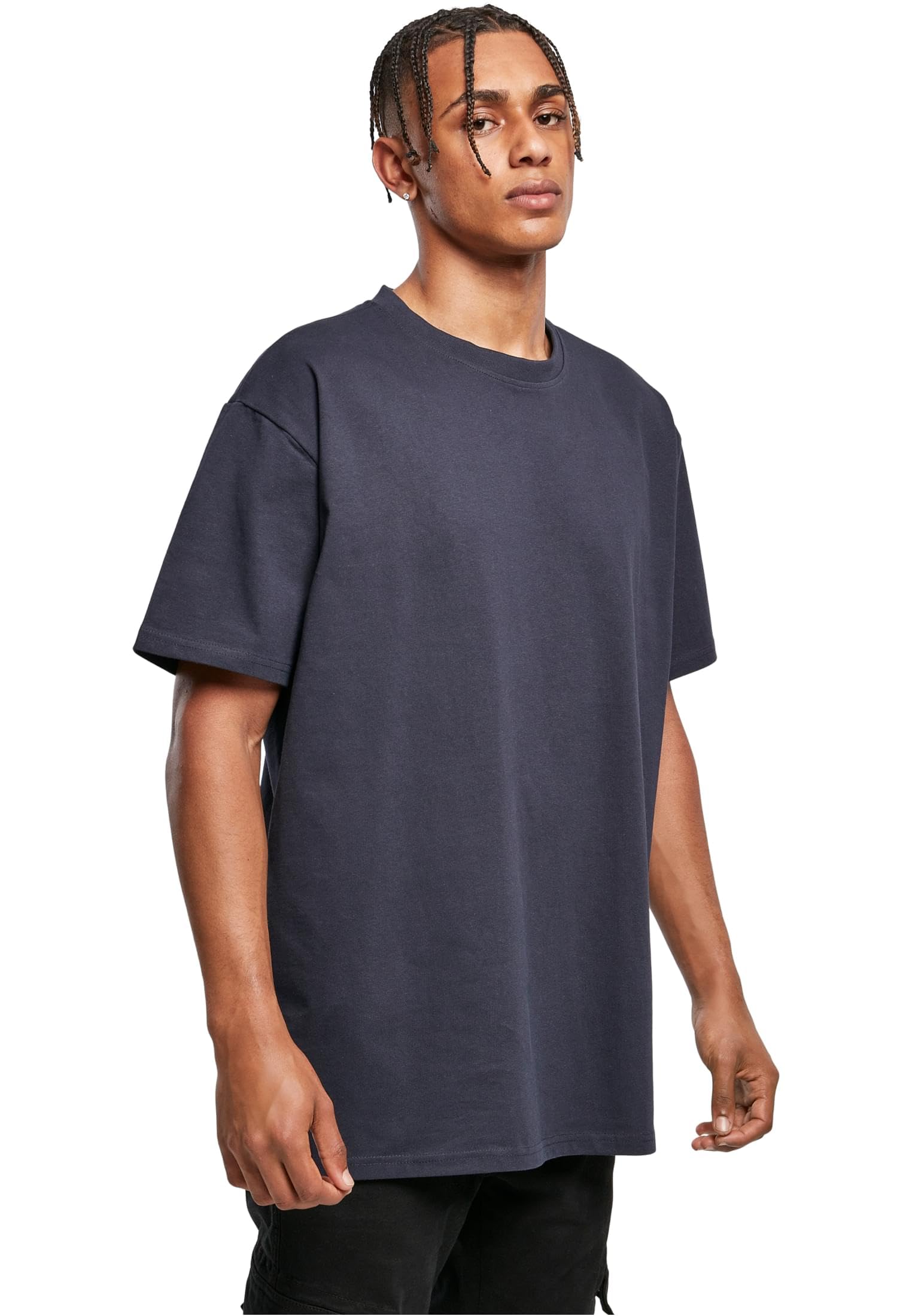 Build Your Brand Mens By102-heavy Oversize Tee T-Shirt, Navy, XL UK