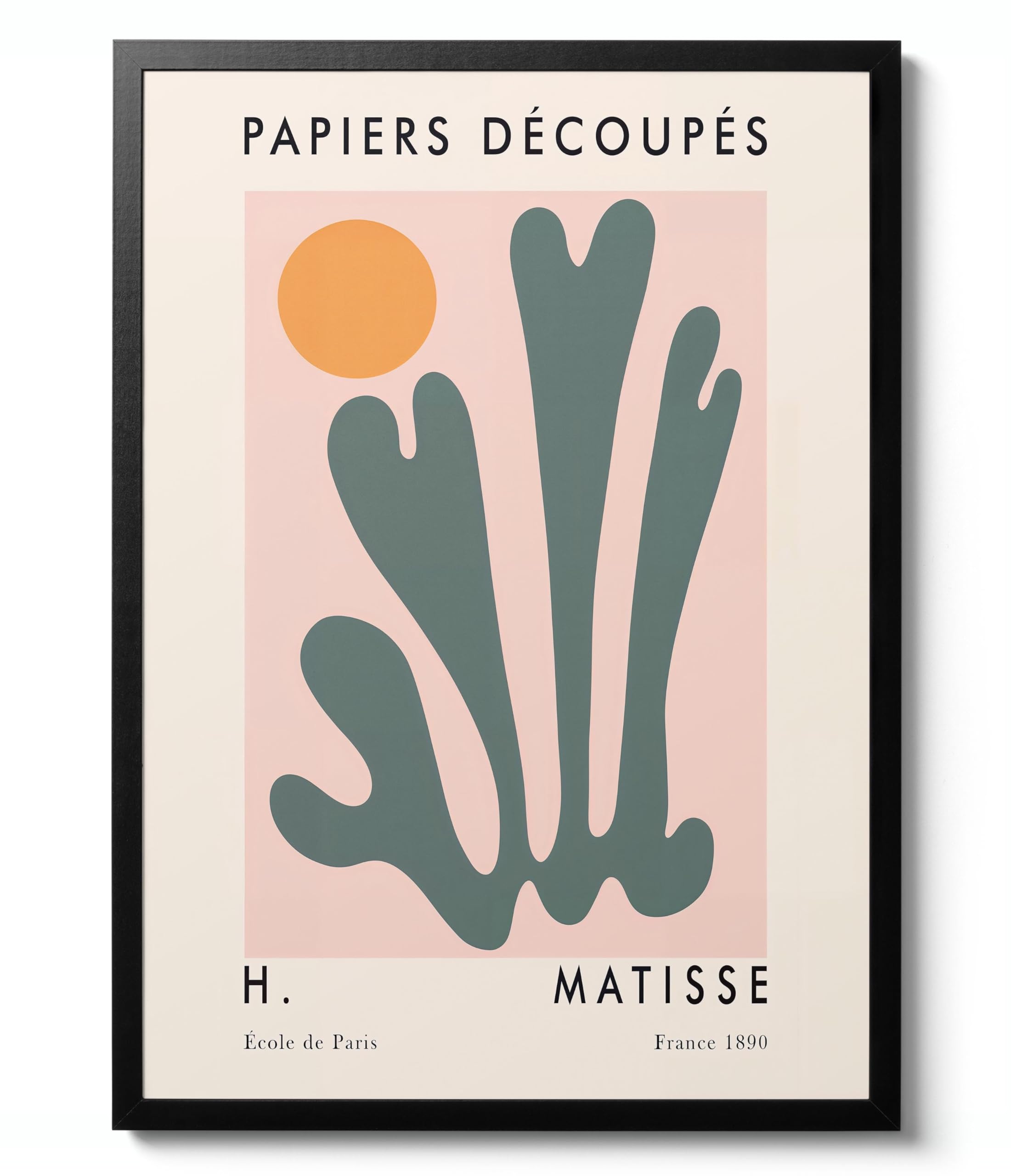 Papiers Découpés I von Henri Matisse Sonnenformen abstraktes Korallen-Thema, Collage, Grafikausstellung, Hochformat, Wandkunstdruck, Archiv-matt, A1 (nur Druck), 84,1 x 59,4 cm
