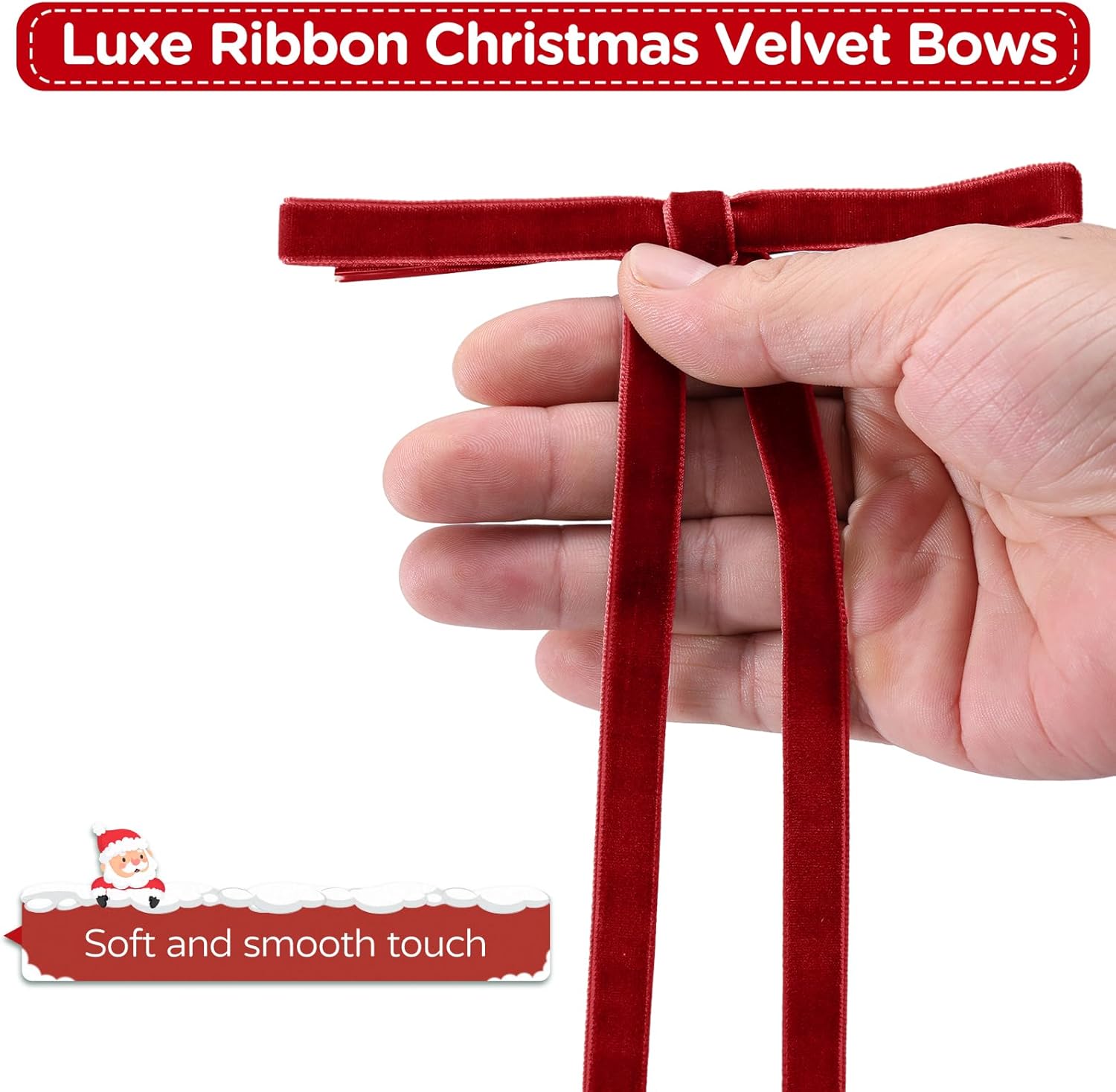 24pcs burgundy velvet ribbon bows for christmas tree, christmas wreath bows,vintage rustic ornaments for garland, wreath, gift wrapping, treat bags and diy holiday decorations (5" x 7") burgundy 5" x 7"