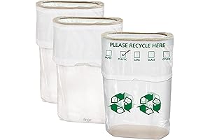 Party City White Clean-Up Party Supplies Set with Pop-Up Trash & Recycling Bins