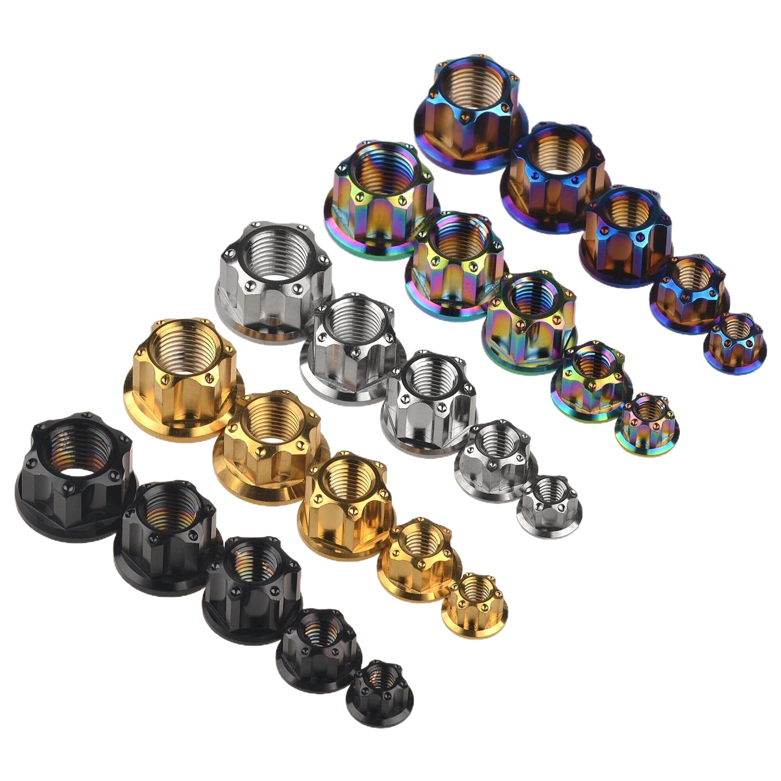 10 Pz M10 X 1,25 Dado Flangia Dadi Filettatura Fine Esagonale Esagonal BB - 3