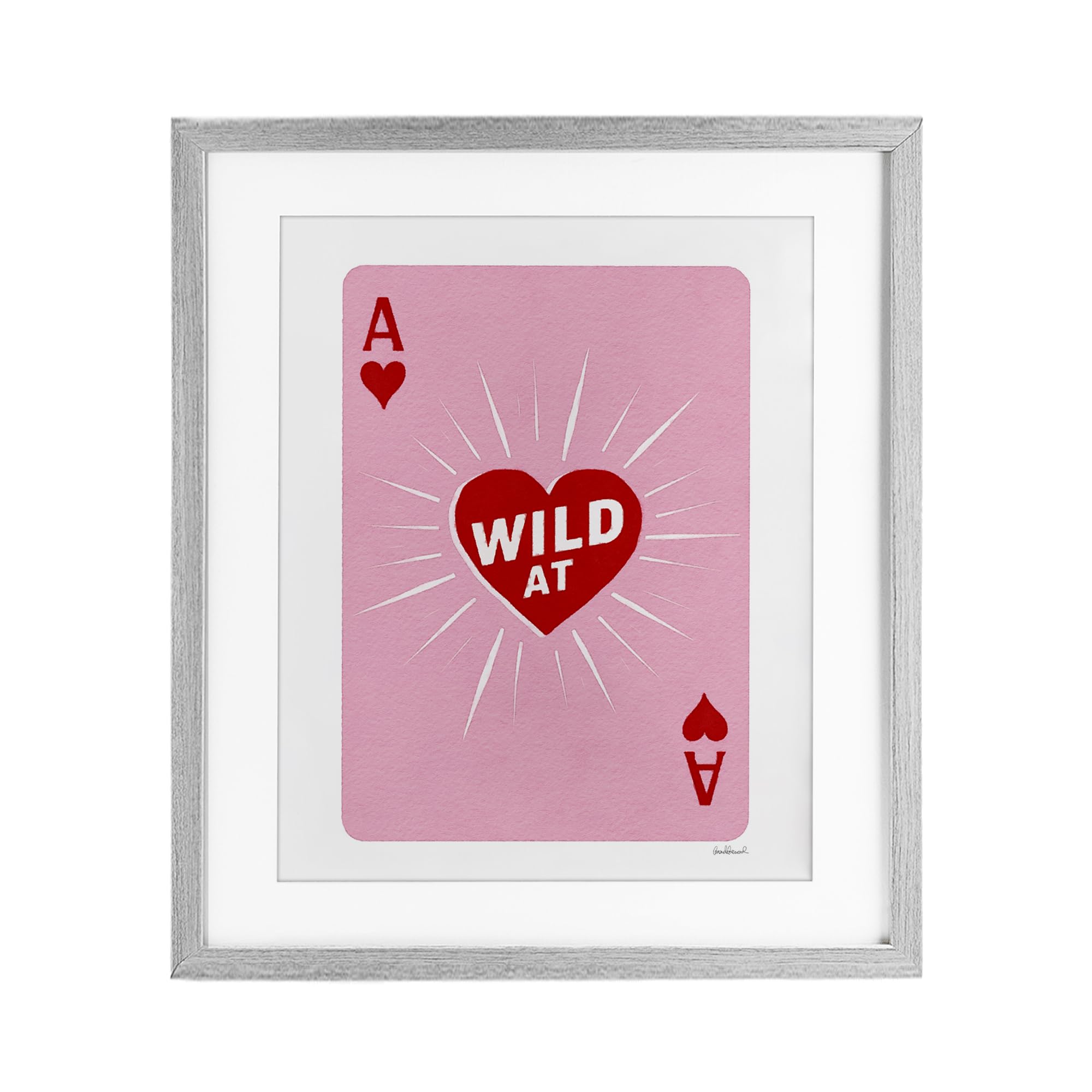 Affiche encadrée Wild At Heart Grey sous verre pour habiller un petit mur