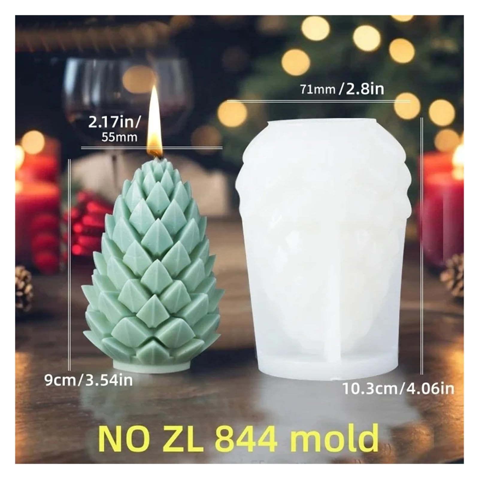 Moule cylindrique en silicone 3D en forme de sapin de Noël en relief avec lettre Merry Christmas flocon de neige (type A)