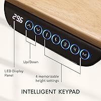 Vista 6 de FLEXISPOT E6 MAX - Escritorio de pie de madera maciza de acacia de 48 x 24 pulgadas, doble motor, capacidad de peso de 330 libras, escritorio