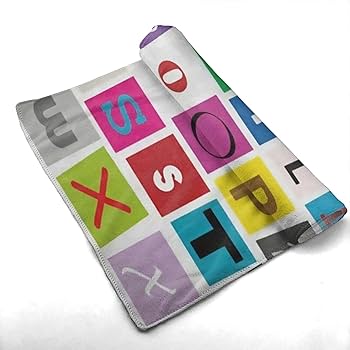 英字　タオル Amazon｜英語のアルファベット カラー タオル フェイスタオル マイクロ
