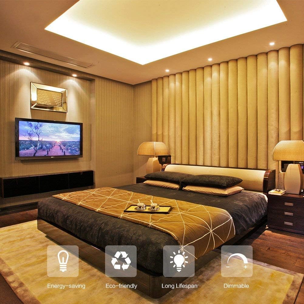 Warm White 3000K LED Spotlight Bulbs, 5W, Non-Dimmable, 6-Pack
