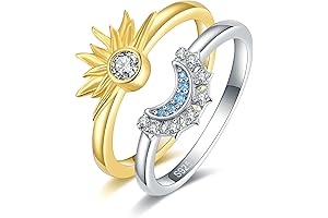 Celestial Sun And Moon Ring Set - Keep Climbing