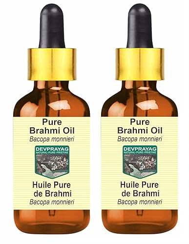 Miniatura 4 de DEVPRAYAG Aceite de Brahmi puro (Bacopa monnieri) con gotero de vidrio, grado terapéutico natural, 0.3fl oz (0.33 oz)