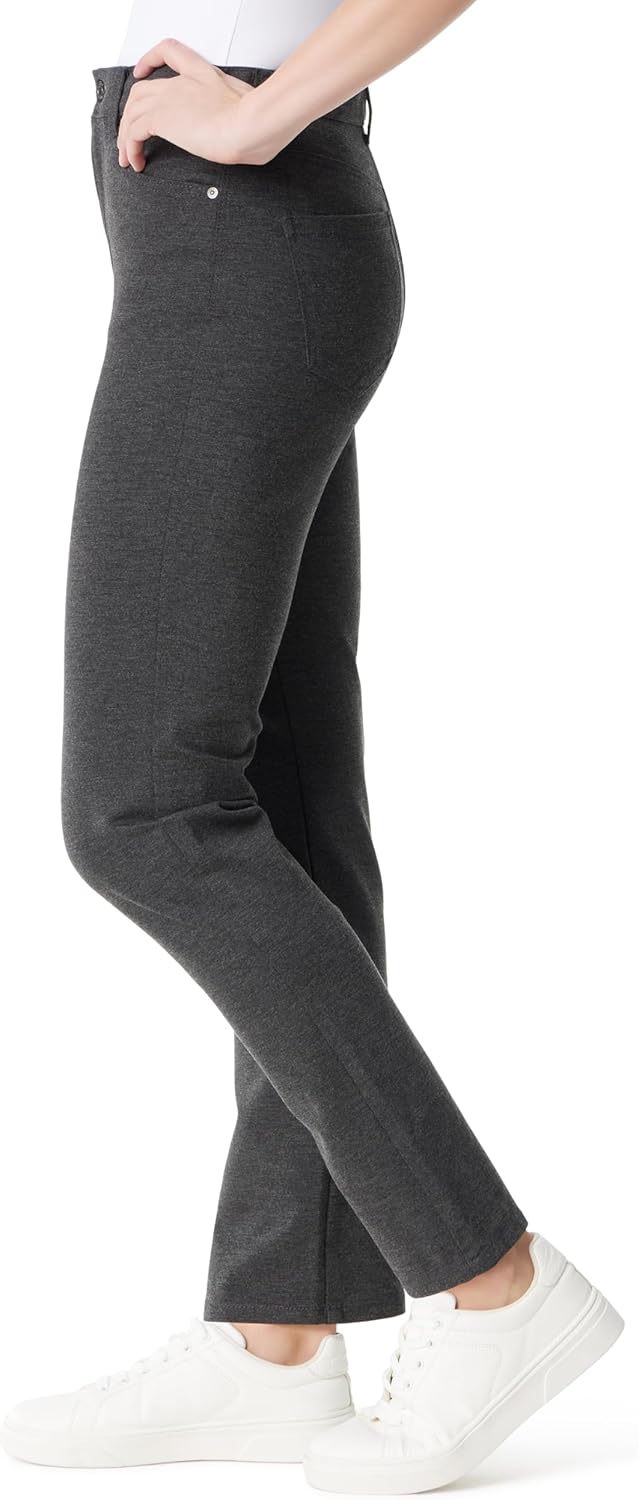 Gloria Vanderbilt Womens Amanda Ponte High Rise Knit Pant Standard - Image 3