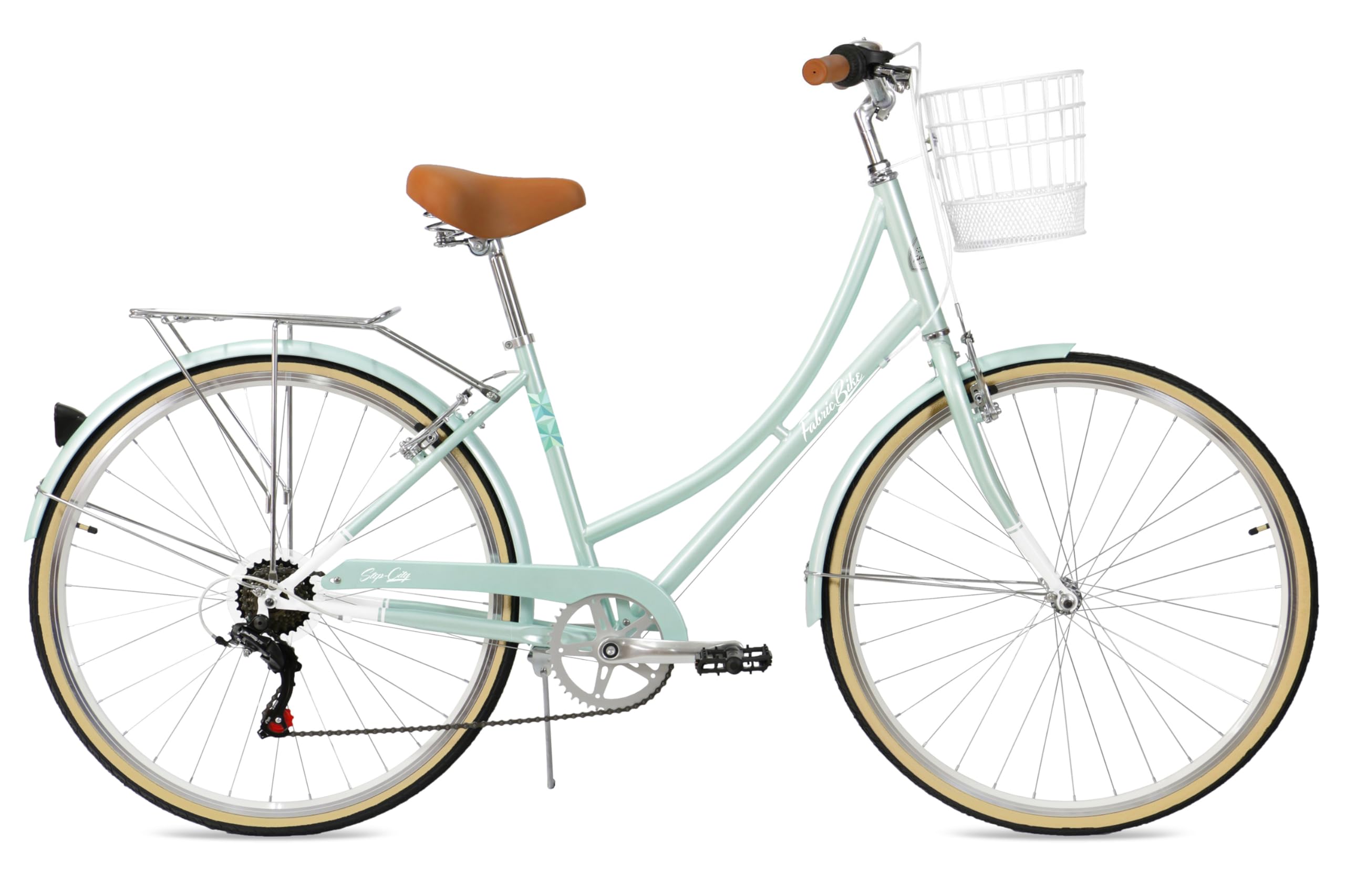 FabricBike Step City Damenfahrrad Amsterdam 28 Zoll Komfort Bike 7 Gang Hollandrad im Retro-Design