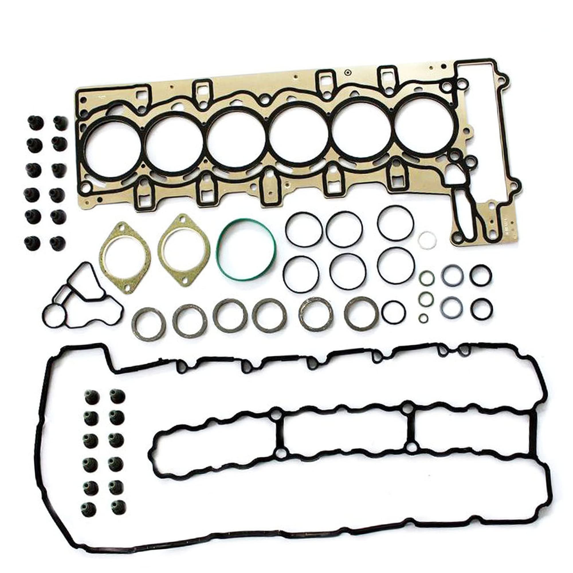 Partsflow MLS Engine Cylinder Head Gasket Set For E60 E71 E82 E83 E88 E90 F01 F02 N54 3.0L For EVA GT 3.0L N54 B30 A For Alpina B3 S For Alpina B3 GT3 3.0L OE#11127572758