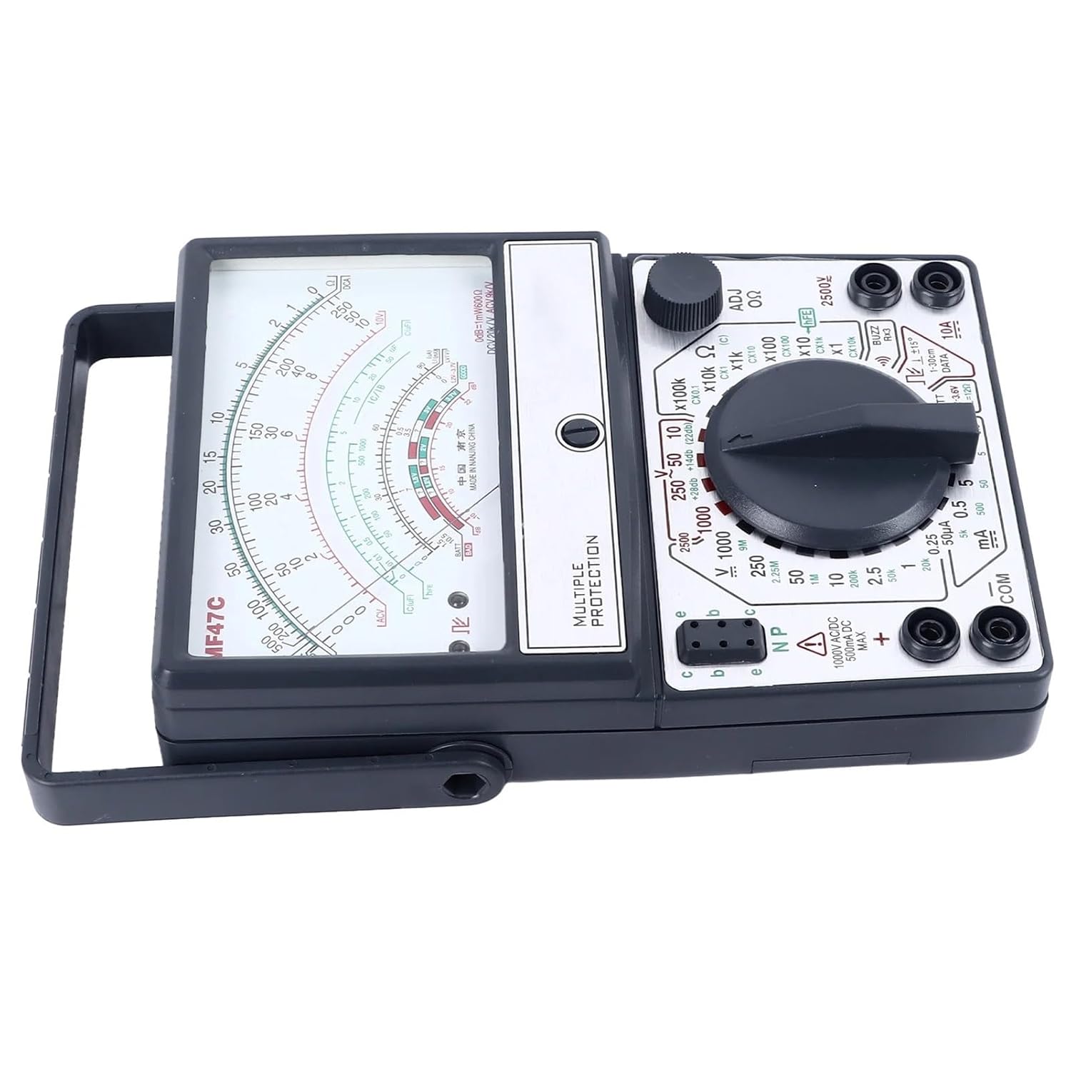 Portable MF47C Analog Pointer Multimeter Pointer Type Multimeter High Accuracy Anti Burning Buzzer
