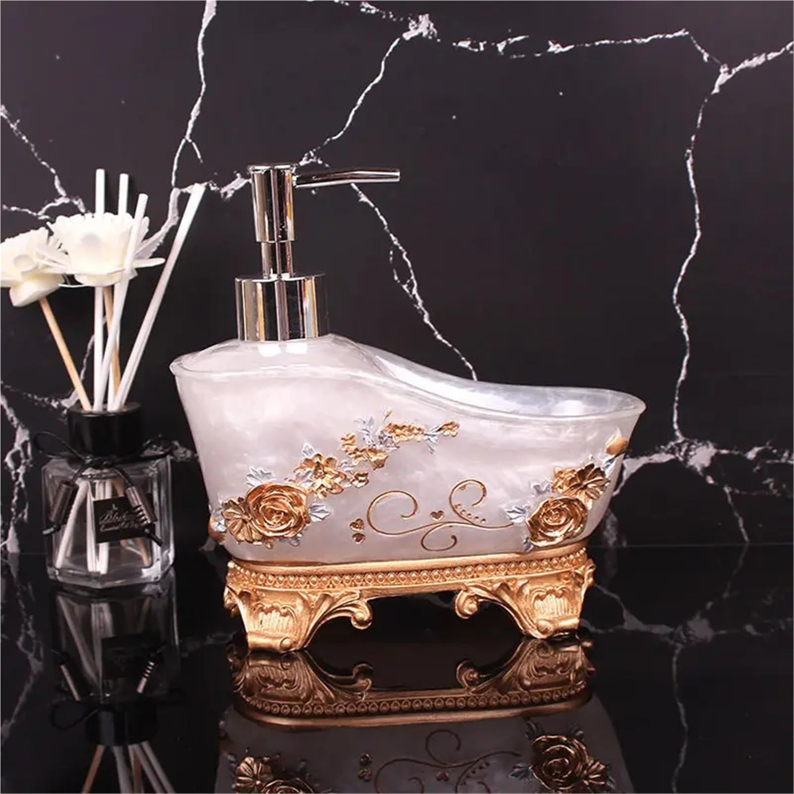 Ceramic Soap Dispenser, Ceramic Soap Dispenser Simple Lotion Bottle Hand Sanitizer Press Accessory Multicolor 600ml